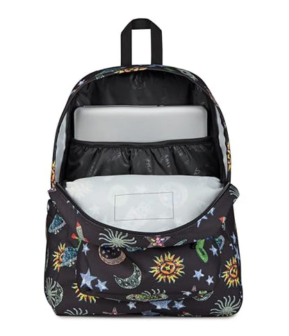 JanSport SuperBreak Plus Backpack with Padded 15-inch Laptop Sleeve and Integrated Bottle Pocket - Spacious and Durable Daypack for Work and Travel, Galaxy Glam - color: Galaxy Glam