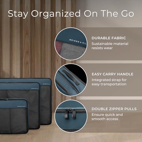 Briggs & Riley Travel Essentials Check In Compression Packing Cube Set - color: Ocean, size: Checked