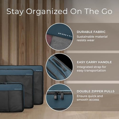 Briggs & Riley Travel Essentials Check In Compression Packing Cube Set - color: Ocean, size: Checked