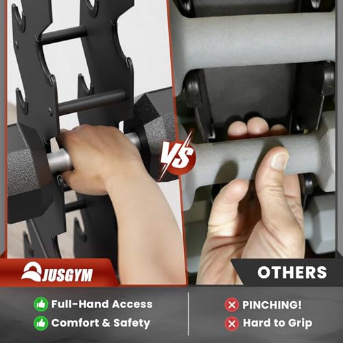 Dumbbell Rack Stand Only, 7-Tier | 5-Tier | 3-Tier Weight Rack for Dumbbells, Wide-Slot No-Interference Design, Solid Steel Construction Weight Holder for Home Gym, Dumbbell Storage Rack (Rack Only) - size: 7 Tier