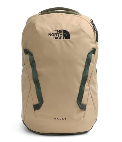 The North Face Vault Everyday Laptop Backpack - Commuter Travel Bag, Water-Repellent Finish, Spacious Compartment, Khaki Stone/New Taupe Green/Bottle Green, One Size - color: Khaki Stone/New Taupe Green/Bottle Green