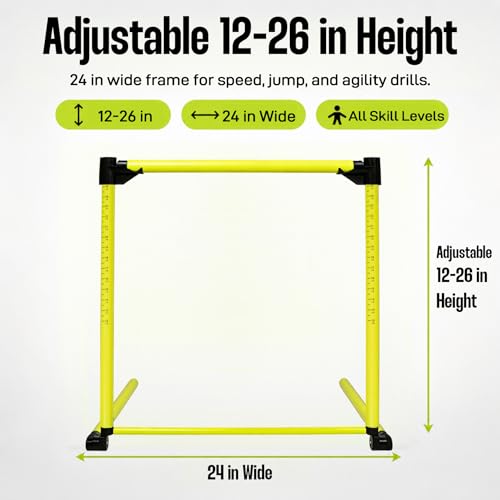 3 Pack Adjustable Height Hurdles Training Equipment, Agility Speed Jumping Training Equipment for Basketball Soccer Football Dogs, Indoor & Outdoor, Detachable Hurdles Track and Field(Green)