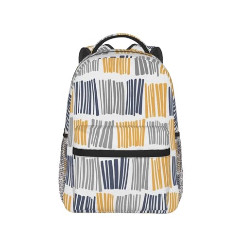 Daily Daypack For Men&Women Minimal Brush Lines Modern Shoulder Bag - color: 5