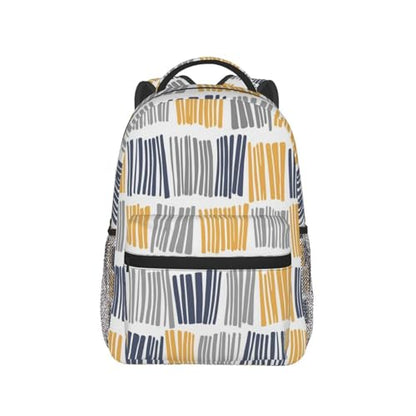 Daily Daypack For Men&Women Minimal Brush Lines Modern Shoulder Bag - color: 5