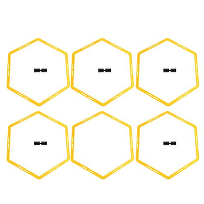 CHICIRIS 6Pcs Agile, Polygon Physical Training Equipment with Link Buckle for Easy Carry, Bright Color for Football Basketball Baseball Tennis Sports
