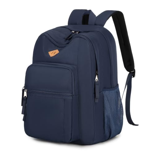abshoo Classical Basic Womens Travel Backpack For College Men Water Resistant Large Bookbag (Navy) - color: Navy, size: Large