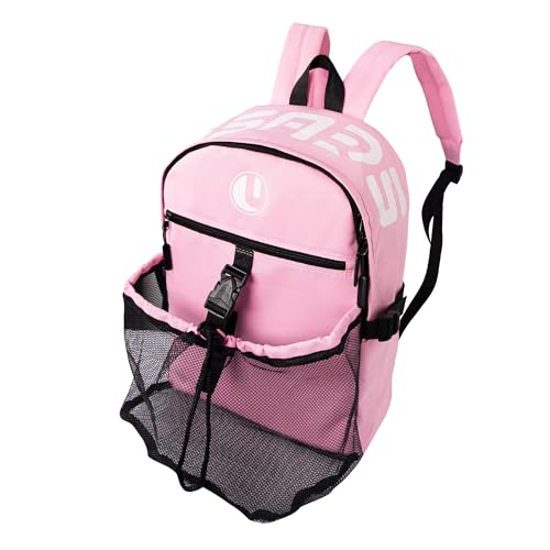 Basketball Backpack with Separate Ball Compartment & Shoe Storage - Durable Sports Bag for Kids & Youth, Water-Resistant Gym Bag for Soccer, Volleyball, and Basketball Gear Training - color: Pink