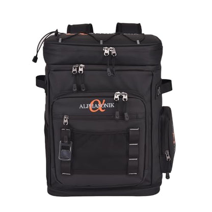 Alphasonik Cooler Backpack 40 Cans Insulated Backpack Cooler for Men & Women, 2 Leak Proof Compartments Coolers Bag for Beach Travel Picnic Hiking BBQ Fishing Outdoor Camping - color: Black