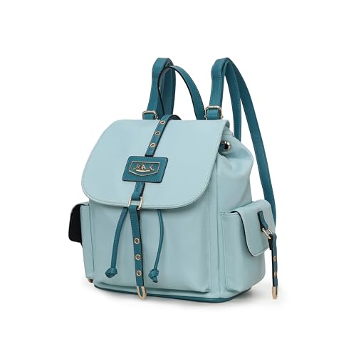 MKF Collection Travel Backpack for Women, Nylon Top Handle Travel bag Roomy Daypack Carry on Backpack by Mia K - color: Ocean Blue