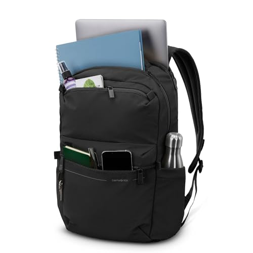 Samsonite Better Than Basic Backpack - Dedicated Laptop Compartment, Quick Stash Front Pockets and Lightweight Breathable Airmesh - Black - color: Black