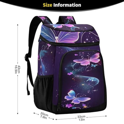 Tropical Pineapples Fruits Cooler Backpack Insulated Leak Proof Beach Cooler Bag Soft Lunch Picnic Hiking Camping Backpack Cooler - color: olive