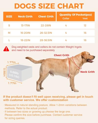 Dog Weight Vest for Exercise, Adjustable Dog Training Vest with Pocketed Design, No Weights Included, Reflective Walking and Conditioning Vest for Medium and Large Dogs, S - size: S