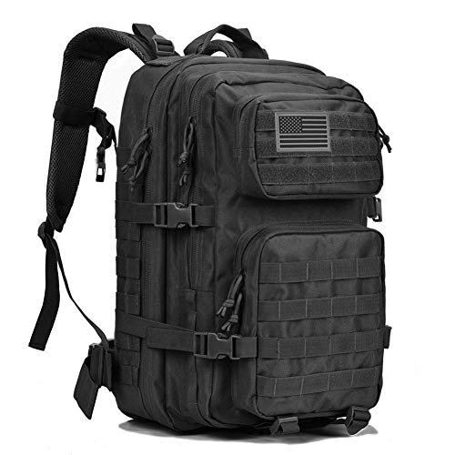 REEBOW GEAR Military Tactical Backpack Large Army 3 Day Assault Pack Molle Bag Backpacks - color: Black