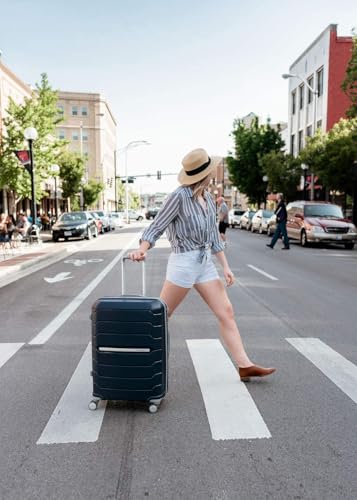 Samsonite Freeform 28-Inch Large Luggage with Dual 360° Spinner Wheels - Checked Suitcase - TSA Lock, Airline-Approved - Lightweight Durable Polypropylene Expandable Hardshell - Navy - color: Navy, size: Checked-Large Spinner