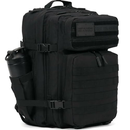 WOLFpak 45L Tactical Gym Backpack (Nightshade Edition) Durable 1000D Waterproof Oxford Material with MOLLE Webbing, Laptop Pocket & Dual Cup Holders, Durable Fitness/Travel/Military Daypack - color: Nightshade Edition