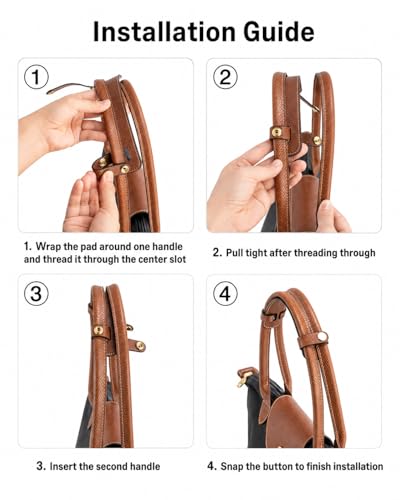 Shoulder Strap Pad Compatible with Longchamp Le Pliage Original Tote Bags – Upgraded Anti-Slip, Pressure-Relief & Wear-Protection Design, Premium Leather,Artichoke - color: Artichoke