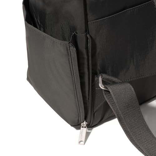 Baggallini Securtex Anti-Theft Windsor Backpack for Travel, Work & College, RFID & Locking Zipper, Up to 16" Laptop - color: Charcoal