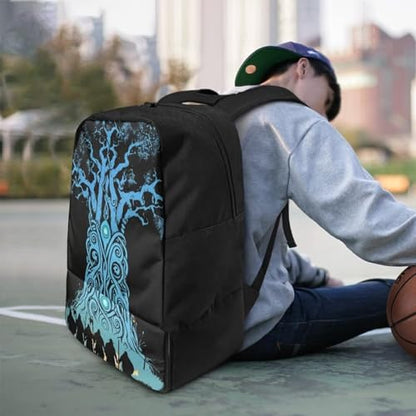 Basketball Backpack With Separate Ball Compartment And Shoes Fit Basketball Volleyball Football - color: Viking style Tree