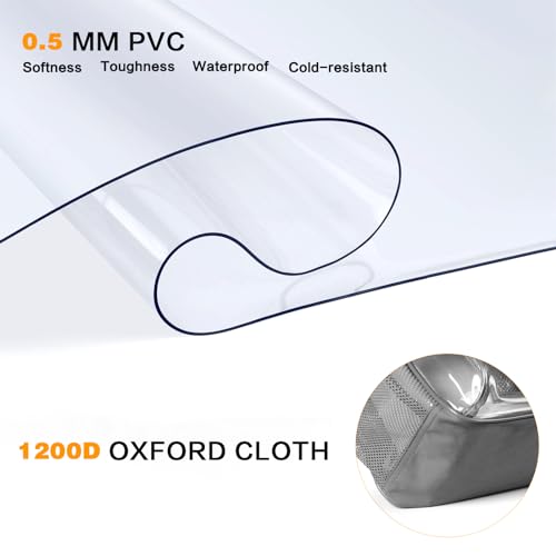 PAMANO Clear Backpack, Heavy Duty Transparent Reinforced Bottom See Through for College, Travel Work Security - color: Grey