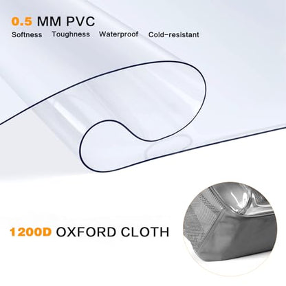 PAMANO Clear Backpack, Heavy Duty Transparent Reinforced Bottom See Through for College, Travel Work Security - color: Grey