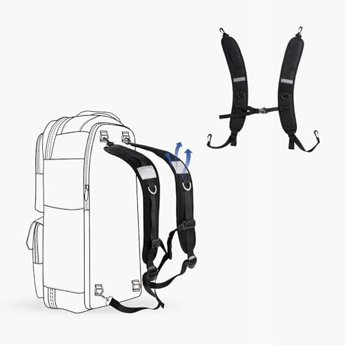 Backpack Straps, Adjustable Backpack Replacement Straps, Backpack Shoulder Strap with Plastic Clips
