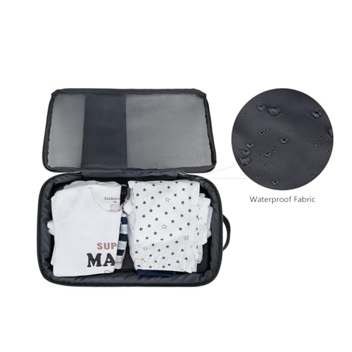 Baby Diaper Bag Organizer Pouches - 2 Pack Waterproof Pod Hanging Diaper Bag Cute Bear Mesh Bag Reusable, Washable or Baby Cloth Diapers - color: Black