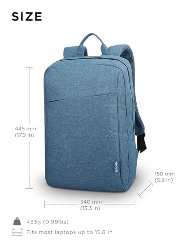 Lenovo Casual Laptop Backpack B210 - 15.6 inch - Padded Laptop/Tablet Compartment - Durable and Water-Repellent Fabric - Lightweight - Blue - color: Blue, size: 15.6 inch, style: B210