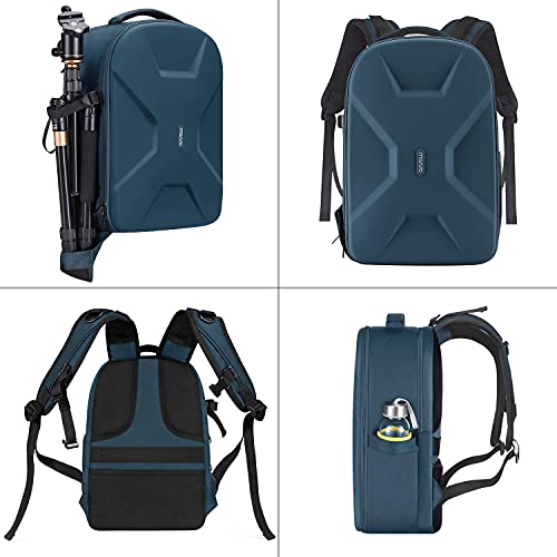 MOSISO Camera Backpack, DSLR/SLR/Mirrorless Photography Camera Bag 15-16 inch Waterproof Hardshell Case with Tripod Holder&Laptop Compartment Compatible with Canon/Nikon/Sony, Deep Teal - color: Deep Teal