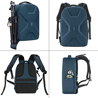 MOSISO Camera Backpack, DSLR/SLR/Mirrorless Photography Camera Bag 15-16 inch Waterproof Hardshell Case with Tripod Holder&Laptop Compartment Compatible with Canon/Nikon/Sony, Deep Teal - color: Deep Teal