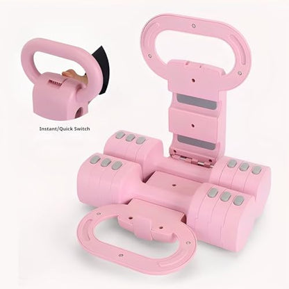 Adjustable Dumbbell Set of 2, 4 in 1 Free Weights for Women with Fast Adjustment, Home Gym & Outdoor Exercise Training, Includes 2.2lb 3.3lb 4.4lb 5.5lb Hand Weights, Compatible with Kettlebells - color: Green