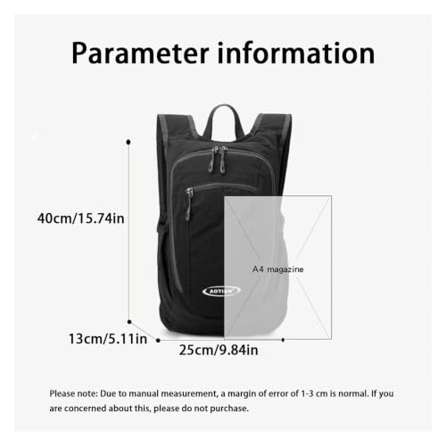 Daypack Unisex Casual Backpack With Large Capacity, Foldable, Lightweight, Durable Outdoor Hiking(Khaki) - color: Khaki