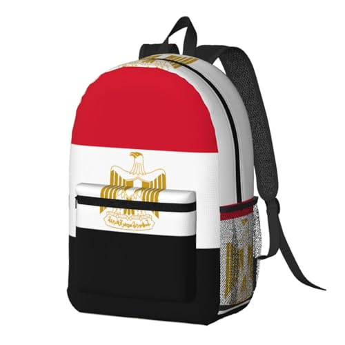 MZERSE Lightweight Carry On Backpack Egyptian Flag, Multi Pocket Travel Daypack, Casual Bag for Weekend Trips and Beach - color: Pattern (1113)