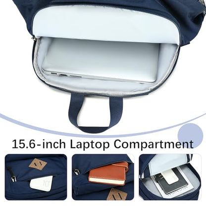 abshoo 32L Backpack for School College Bookbag Middle High School Backpacks Casual Daypack Travel Backpack (Navy) - color: Navy