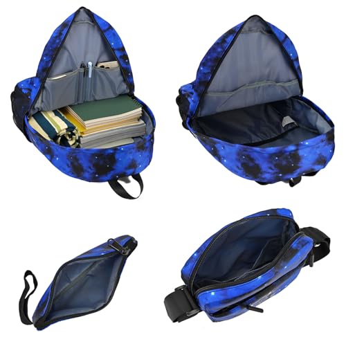 School Backpack for Boys, Elementary Kids Backpack Middle School Bags College Bookbag Travel Daypack for Teen Boys and Girls, Skateboard Anime Luminous Lightweight Laptop Bag - style: Skateboard-blue2