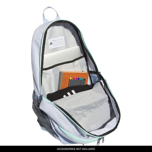 adidas Excelerator School Backpack, 33L - color: Stone Wash White/Blue Dawn/Semi Flash Aqua Blue, size: OSFA