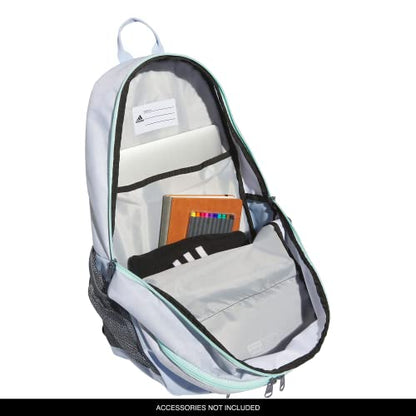 adidas Excelerator School Backpack, 33L - color: Stone Wash White/Blue Dawn/Semi Flash Aqua Blue, size: OSFA