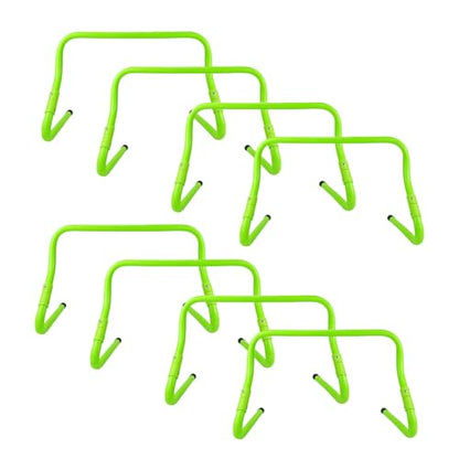 SRNSAEB Kids Adjustable Hurdle 20 15 10 8 6 5 Pcs, Rotatable Pediatric Hurdles with Portable Carry Strap, Park/Backyard/Home Agility Training Equipment Hurdle Set for Students/Preschoolers(8pcs) - size: 8pcs