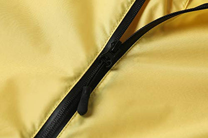 SaphiRose Unisex Rain Poncho Waterproof Raincoat Hooded for Adults Women with Pockets - color: Yellow