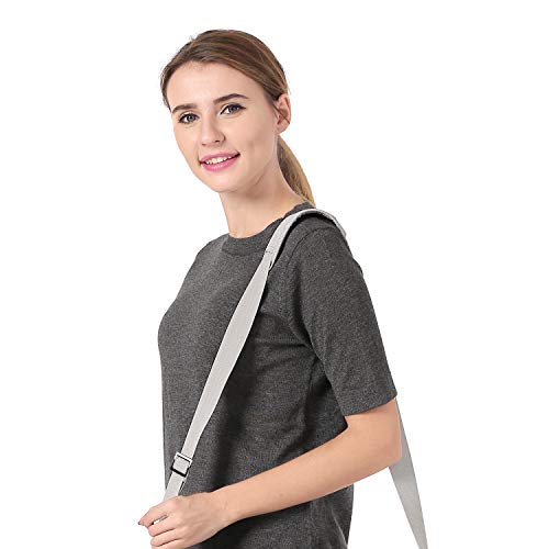 MOSISO 56 inch Shoulder Strap, Adjustable Thick Soft Universal Replacement Non-Slip Fit Padded with Metal Swivel Hooks for Laptop Shoulder Bag/Laptop Messenger Bag/Crossbody Bag, Gray - color: Gray