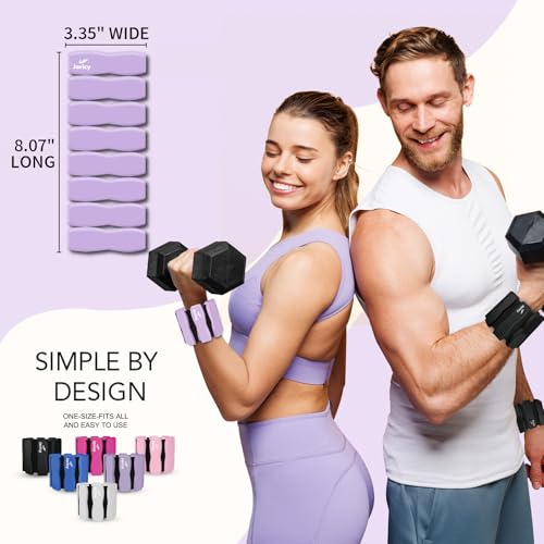 Ankle Wrist Weights for Women Men, One Pair of 2lbs/3lbs/4lbs Adjustable Arm & Leg Weights Silicone Wearable Weighted Bracelet for Pilates Yoga Walking Running Home Gym Fitness Strength Training Weight Loss Exercises Physical Therapy Dance Swimming Water