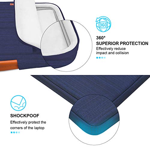 Lacdo 360° Protective 15-15.6 Inch Laptop Sleeve Case for Acer HP Lenovo Dell ASUS Laptop, Acer Aspire 15, HP Pavilion 15, Dell Inspiron 15, Lenovo IdeaPad 15, ASUS ZenBook 15 Computer Bag, Blue - color: Blue, size: 15-15.6 Inches
