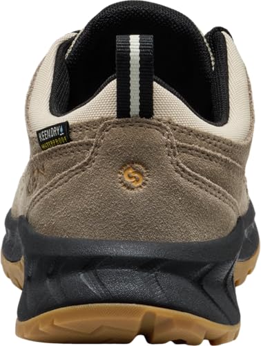 KEEN Kids Hightrail Waterproof Hiking Shoes (Little Kid/Big Kid) - color: Brindle/Oak Buff, size: 4 Big Kid