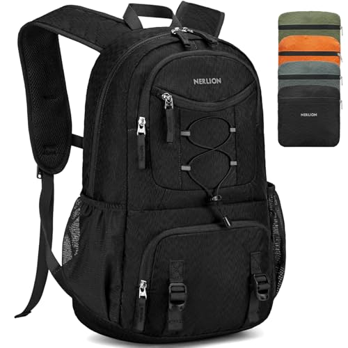 Nerlion 35L Hiking Backpack Travel Backpack for Men Women Camping Waterproof Outdoor Hiking Daypack Lightweight Backpack Black - color: Black 2