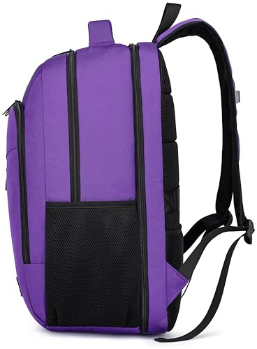 CAFELE Laptop Backpack 17.3 Inch Computer Backpack Daypack Water-Repellent Laptop Bag with USB Charging Port for Business/School/Travel/Women/Men (Purple, 17.3 Inches) - color: Purple