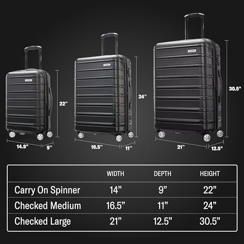 Samsonite Omni 2 28-Inch Large Checked Hardside Luggage with 360° Spinner Wheels - Scratch Resistant Hardshell - TSA Lock - Expandable Polycarbonate Shell for Lightweight Travel - Artic Silver - color: Arctic Silver, size: Checked-Large Spinner