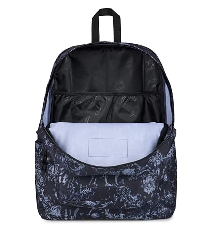 JanSport SuperBreak Plus Backpack with Padded 15-inch Laptop Sleeve and Integrated Bottle Pocket - Spacious and Durable Daypack for Work and Travel, Afflicted Black/Charcoal/Dk Grey - color: Afflicted Black/Charcoal/Dk Grey