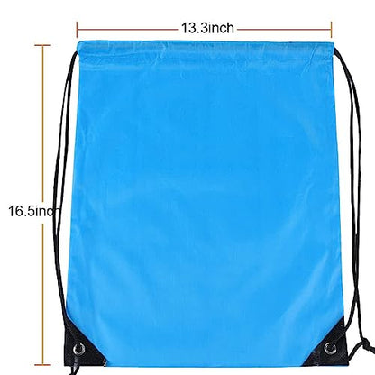 CODOBON 50 Pcs Drawstring Bags, Bulk Draw String Backpack, Cinch Polyester Bag for Gym Sport, Sky Blue - color: Sky Blue