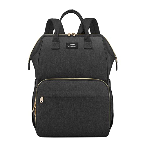 CURMIO Breast Pump Bag Backpack Compatible for Spectra S1, S2, Medela, Pumping Tote with Compartment for Cooler Bag, with Padded Laptop Sleeve for Working Moms, Black - color: Black
