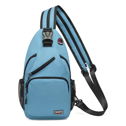 Convertible Sling Bags for Women Men, Lightweight Crossbody Backpack Daypack Fit for 11" Tablet for Casual Travel Sport Hiking (Blue) - color: Blue, size: Large
