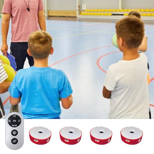 4Pcs/Pk Agile Reaction Training Lamp Set, Reaction Training Light Speed Agile Reaction Light Sports Equipment Quick Reaction Lights Enhancing Speed and Agility Tools